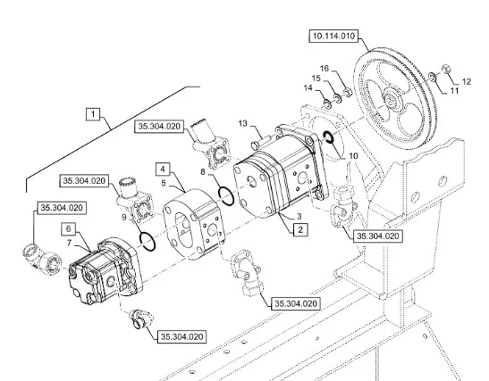 47721581 - Насос гидравлический основной CS, CSX, CX6